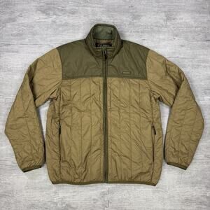 C.C. Filson Men's Sz L Ultralight Insulated Jacket Primaloft Brown Dark Tan EUC